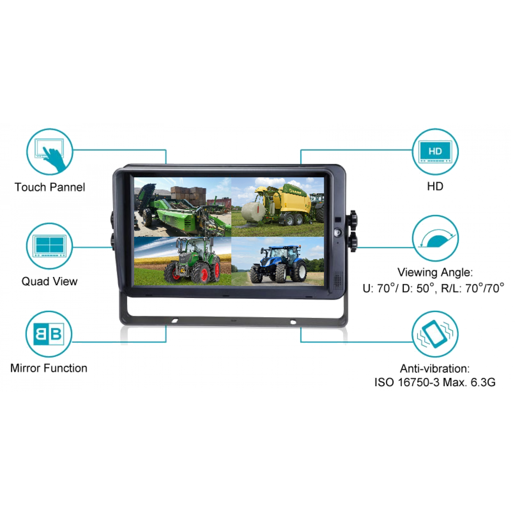 KSG 10" monitor AHD (touchscreen)