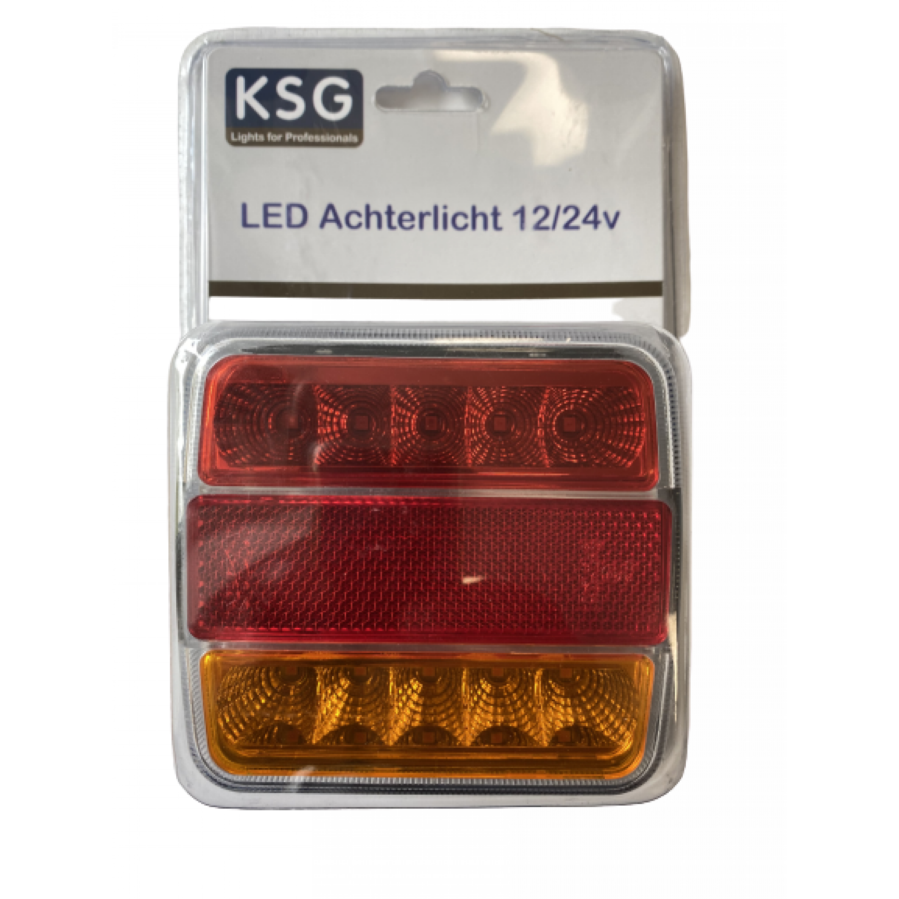 LED Achterlicht 12-24v 2mtr. kabel Oranje/rood/rood