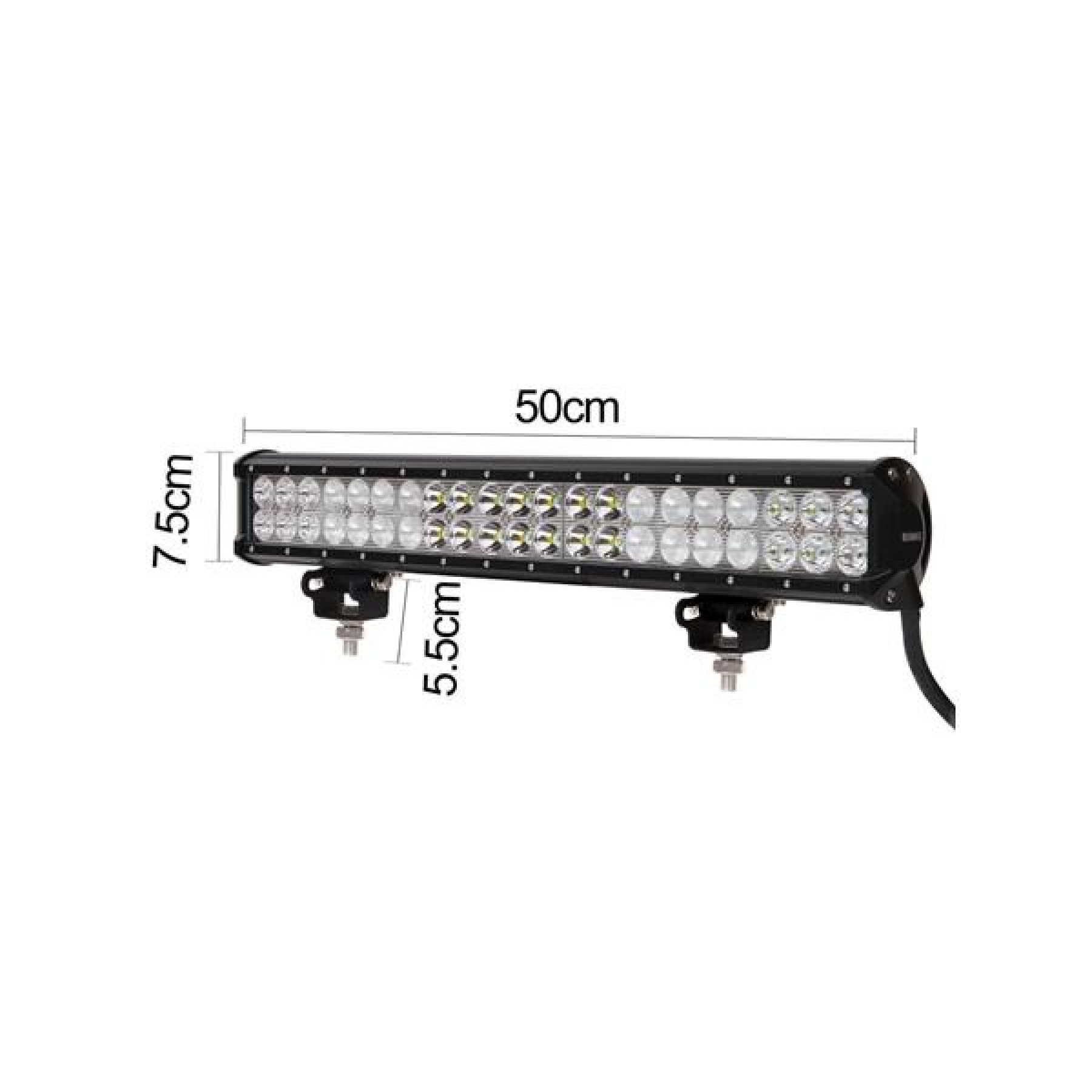 LED light bar 42 leds 126w triple combo beam