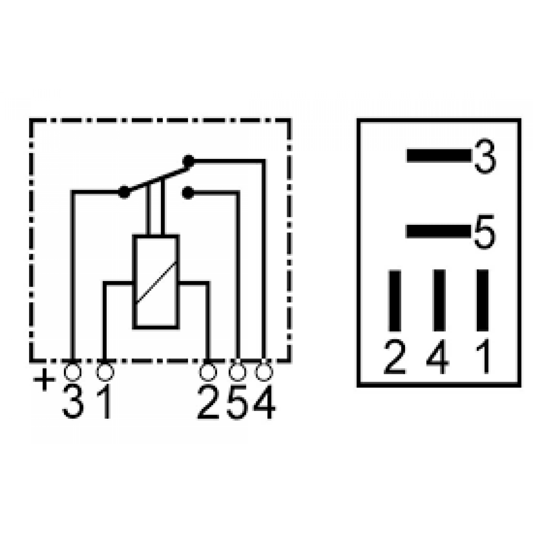 Micro relais wissel 12v 5-polig 15/25amp