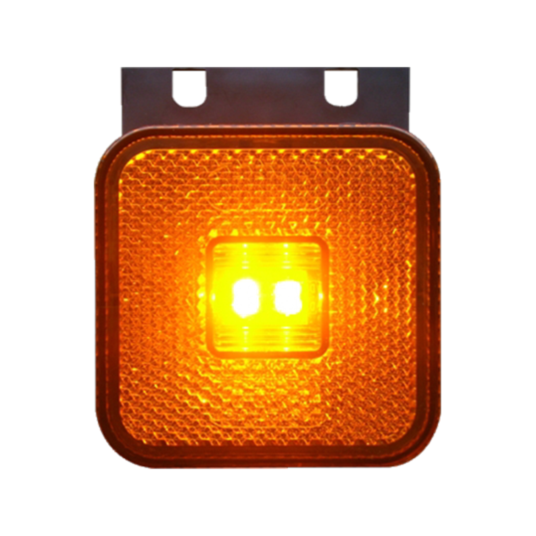 Markeringslamp LED oranje 12/24v 65x65x28 steun