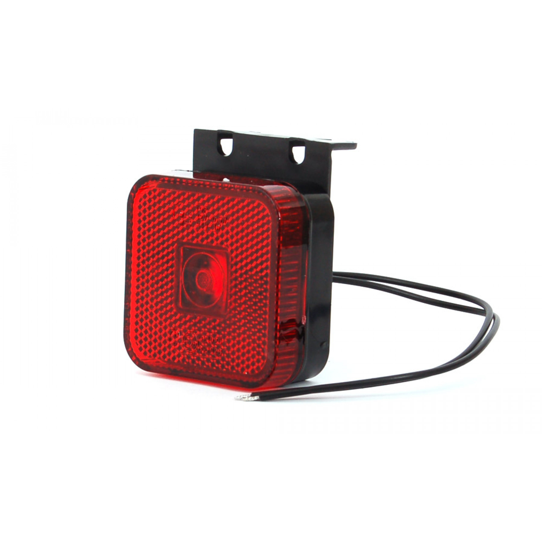 Markeringslamp LED rood 12/24v 65x65x28 steun