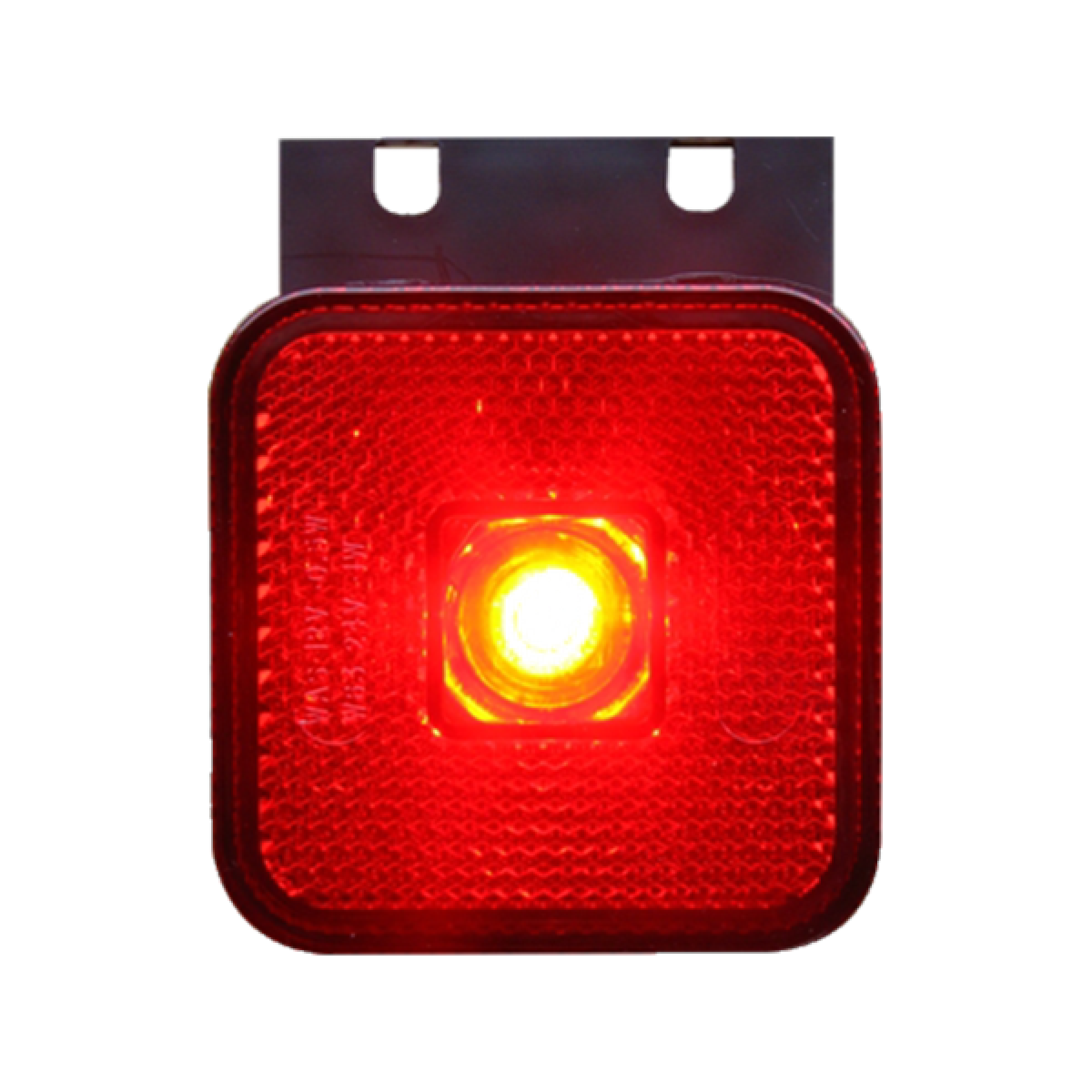 Markeringslamp LED rood 12/24v 65x65x28 steun