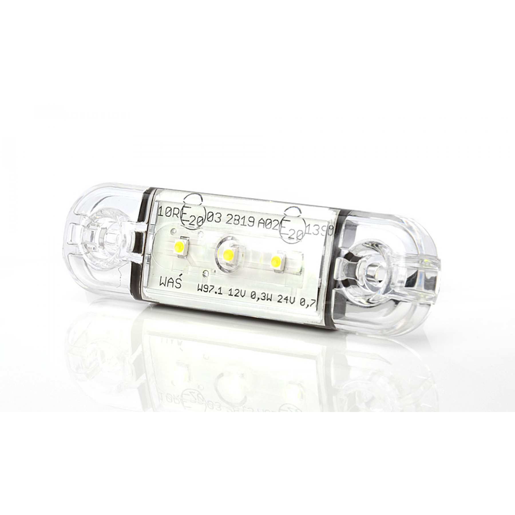 Markeringslamp LED wit 3 led 12/24v