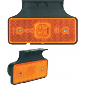 Markeringslamp LED oranje met steun 12/24v 4 LED