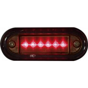 Markeringslamp LED rood 24v 6 LED