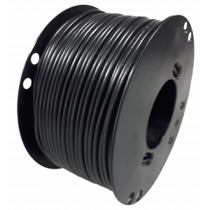 Kabel 1.0mmq zwart 100 mtr.