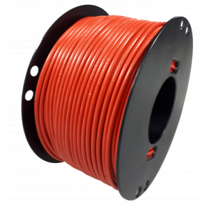 Kabel 0,75 rood 100 mtr. haspel