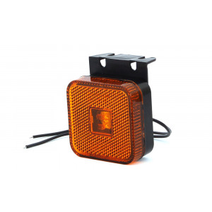 Markeringslamp LED oranje 12/24v 65x65x28 steun
