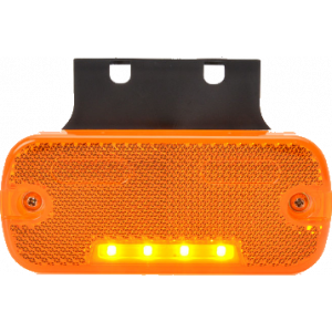 Markeringslamp LED oranje met steun 12/24v