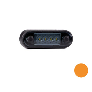 Markeringslamp LED oranje 12/24v (zwart)