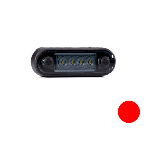 Markeringslamp LED rood 12/24v (zwart)