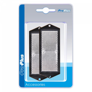 Reflector 90x40mm wit (2) blister